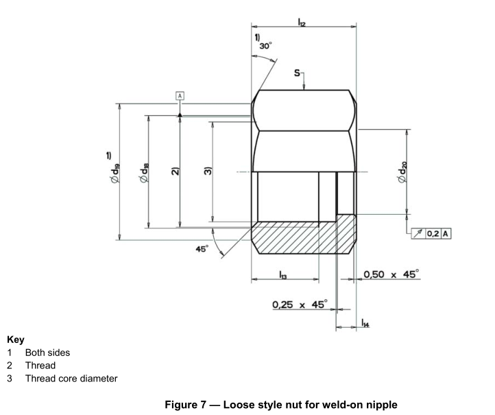 Nut_Weld-on_nipple_BSPP_fittings_ISO_8434-6