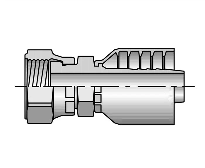 SAE one piece hose fittings ORFS Crimped (2)