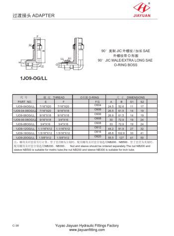 מרפק JIC זכר ארוך במיוחד SAE ORB