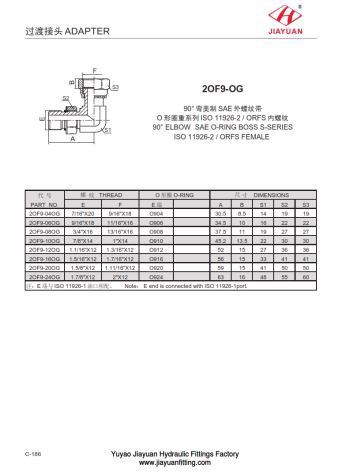 SAE ORB אביזרי מרפק מסתובב ORFS